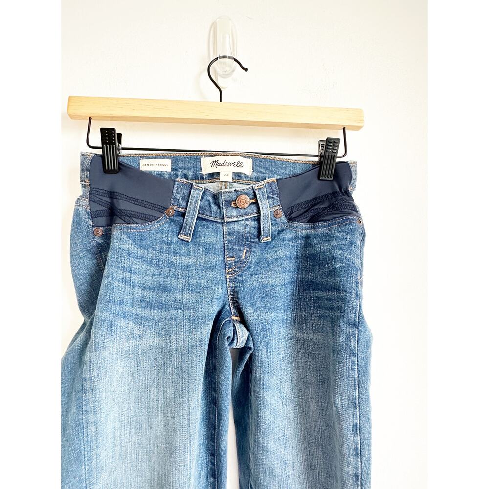 Madewell NWOT Maternity Side-Panel Skinny Jeans Everton Wash Size 24 - Picture 2 of 7